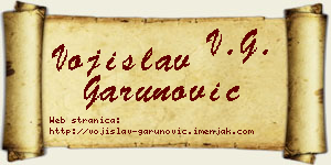 Vojislav Garunović vizit kartica